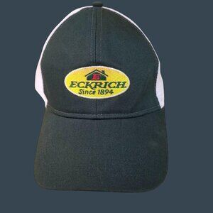 Eckrich Logo Trucker Cap Green & White Adjustable Mesh Back Hat